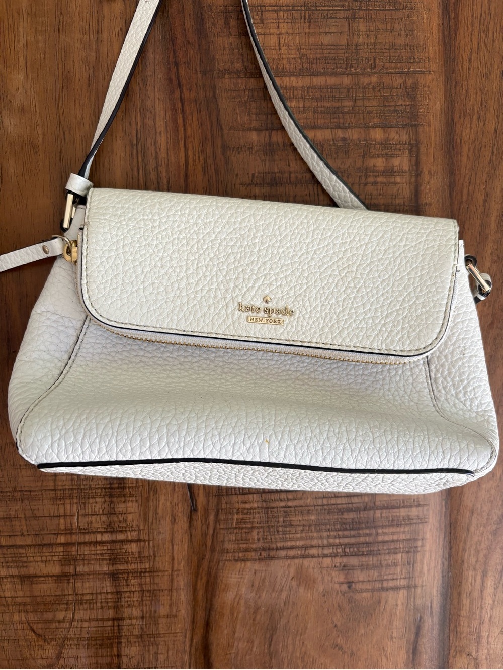 kate spade White Pebbled Leather Crossbody Bag - Picture 2 of 13